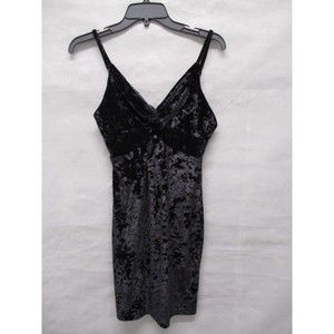 Intimately Free People Dress Womens Xs Black Velvet Come Together Velour Bodycon